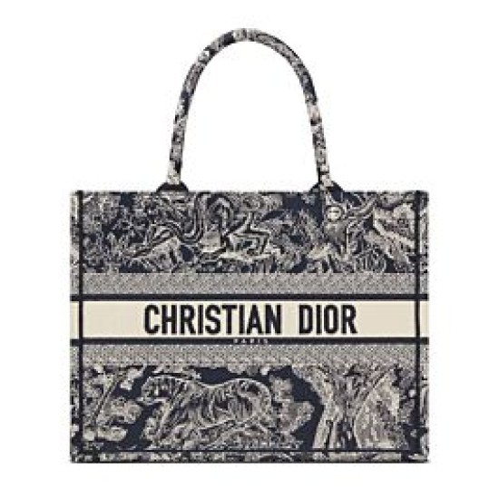 Replica Christian Dior Borsa a libro media Dior blu scuro