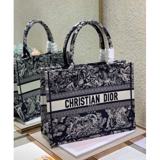 Replica Christian Dior Borsa a libro media Dior blu scuro
