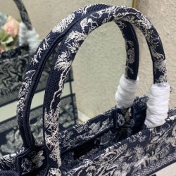 Replica Christian Dior Borsa a libro media Dior blu scuro
