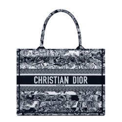 Replica Christian Dior Borsa Book Tote con libro blu scuro
