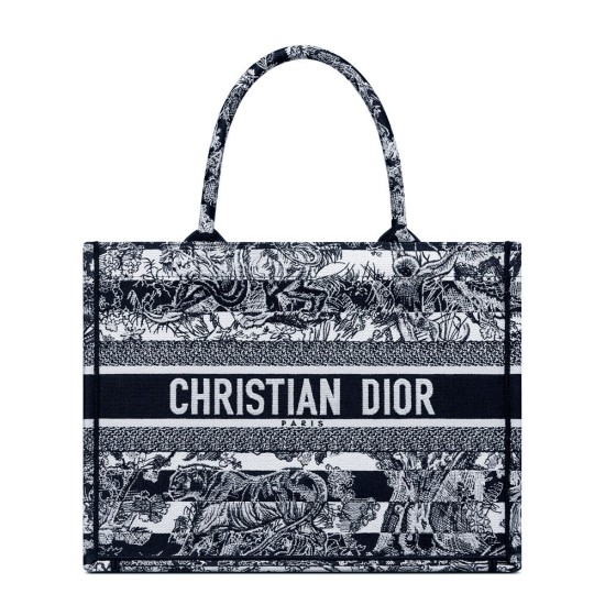 Replica Christian Dior Borsa Book Tote con libro blu scuro