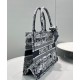 Replica Christian Dior Borsa Book Tote con libro blu scuro