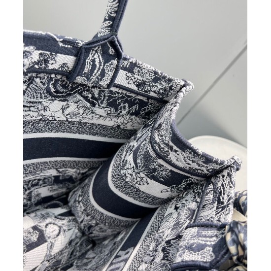 Replica Christian Dior Borsa Book Tote con libro blu scuro