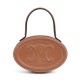 Replica Celine Ovale Minaudiere Cuir Triomphe Pelle Di Vitello Liscia Caffè