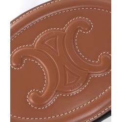 Replica Celine Ovale Minaudiere Cuir Triomphe Pelle Di Vitello Liscia Caffè
