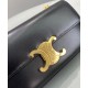 Replica Celine Borsa A Tracolla Catena Triomphe Pelle Di Vitello Lucida Nera
