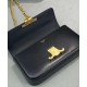Replica Celine Borsa A Tracolla Catena Triomphe Pelle Di Vitello Lucida Nera