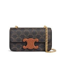 Replica Celine Borsa a tracolla con catena Cuir Triomphe 199242 Henna