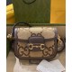 Replica Borsa mini GG jumbo Gucci Horsebit 1955 658574 Marrone