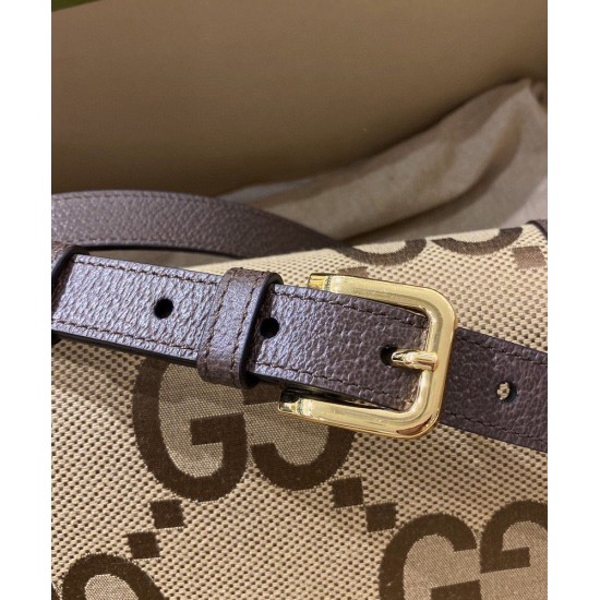 Replica Borsa mini GG jumbo Gucci Horsebit 1955 658574 Marrone