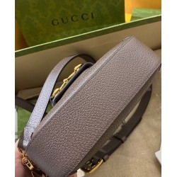 Replica Borsa mini GG jumbo Gucci Horsebit 1955 658574 Marrone