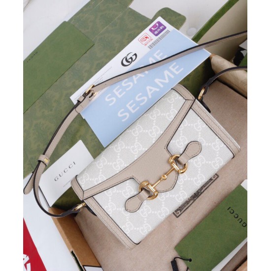 Replica Borsa mini Gucci Horsebit 1955 699296 Crema