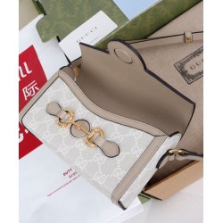 Replica Borsa mini Gucci Horsebit 1955 699296 Crema