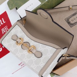 Replica Borsa mini Gucci Horsebit 1955 699296 Crema