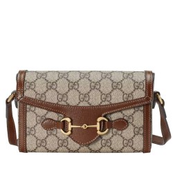 Replica Borsa mini Gucci Horsebit 1955 699296 Marrone