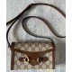 Replica Borsa mini Gucci Horsebit 1955 699296 Marrone
