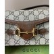 Replica Borsa mini Gucci Horsebit 1955 699296 Marrone
