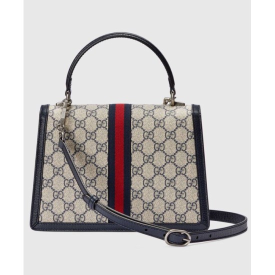 Replica Borsa tote piccola Gucci Ophidia GG 651055 blu scuro