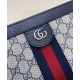 Replica Borsa a tracolla piccola Gucci Ophidia GG 503877 blu scuro
