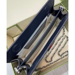 Replica Borsa a tracolla piccola Gucci Ophidia GG 503877 blu scuro