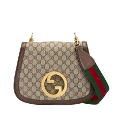 Replica Borsa A Tracolla Media Gucci Con Incastro Rotondo G 699210 Caffè Scuro