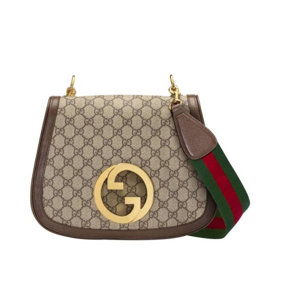 Replica Borsa A Tracolla Media Gucci Con Incastro Rotondo G 699210 Caffè Scuro