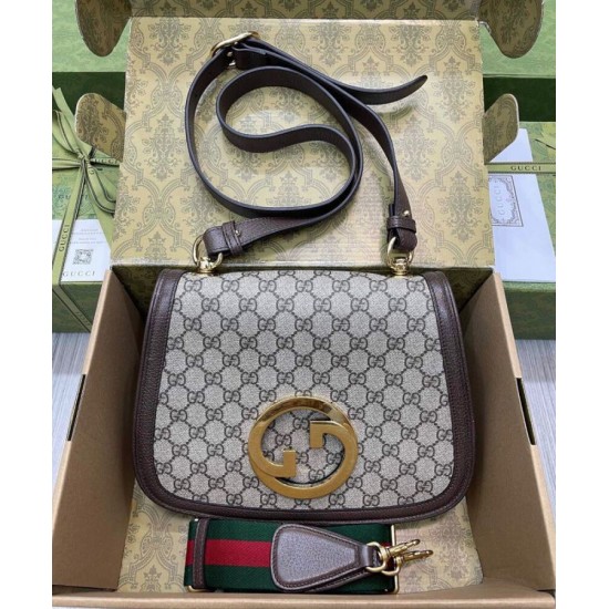 Replica Borsa A Tracolla Media Gucci Con Incastro Rotondo G 699210 Caffè Scuro
