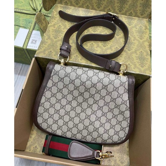 Replica Borsa A Tracolla Media Gucci Con Incastro Rotondo G 699210 Caffè Scuro