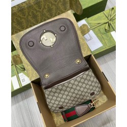 Replica Borsa A Tracolla Media Gucci Con Incastro Rotondo G 699210 Caffè Scuro