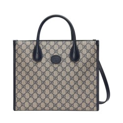 Replica Borsa Gucci Small Tote Con Incastro G 659983 Blu Scuro