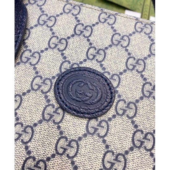 Replica Borsa Gucci Small Tote Con Incastro G 659983 Blu Scuro