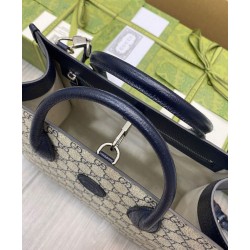 Replica Borsa Gucci Small Tote Con Incastro G 659983 Blu Scuro