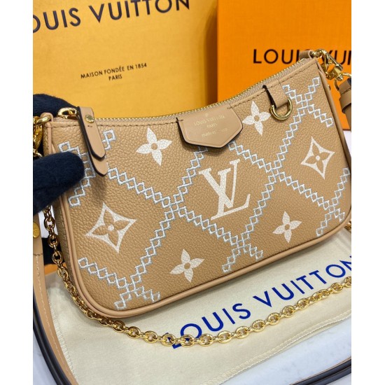 Replica Louis Vuitton Easy Pouch On Strap M81137 Albicocca
