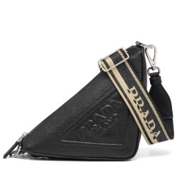 Replica Borsa Triangolo Prada Saffiano Nera