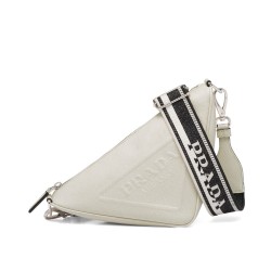 Replica Borsa Triangolo Prada Saffiano Crema