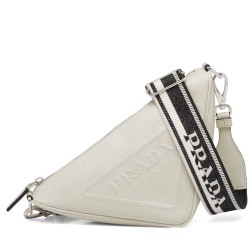 Replica Borsa Triangolo Prada Saffiano Crema