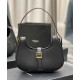 Replica YSL Saint Laurent Borsa Hobo Le Fermoir Pelle Lucida Nera