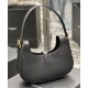 Replica YSL Saint Laurent Borsa Hobo Le Fermoir Pelle Lucida Nera