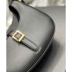 Replica YSL Saint Laurent Borsa Hobo Le Fermoir Pelle Lucida Nera