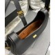 Replica YSL Saint Laurent Borsa Hobo Le Fermoir Pelle Lucida Nera