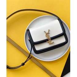Replica YSL Saint Laurent Solferino Small Satchel Box Saint Laurent Pelle Crema
