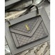 Replica YSL Saint Laurent Gaby Satchel Pelle Di Agnello Trapuntata Nera