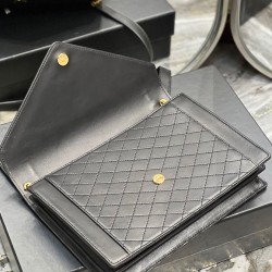 Replica YSL Saint Laurent Gaby Satchel Pelle Di Agnello Trapuntata Nera