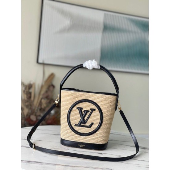 Replica Borsa a secchiello Louis Vuitton Petit Rafia M59961
