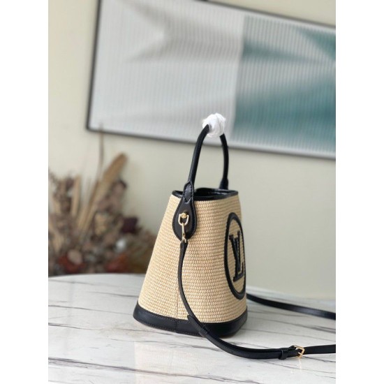 Replica Borsa a secchiello Louis Vuitton Petit Rafia M59961