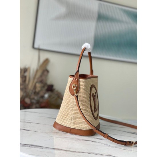Replica Borsa a secchiello Louis Vuitton Petit Rafia M59962