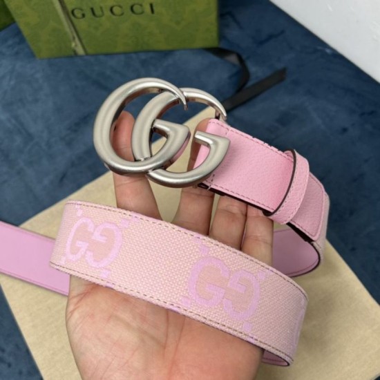 Replica Cintura larga Gucci GG Marmont 400593 40mm Rosa