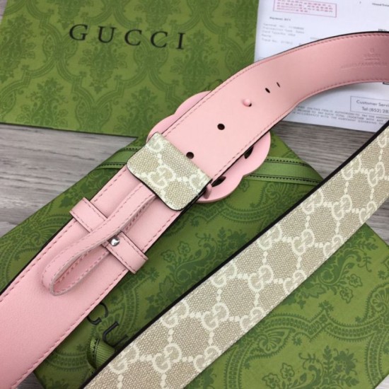 Replica Cintura larga Gucci GG Marmont 400593 40mm Rosa