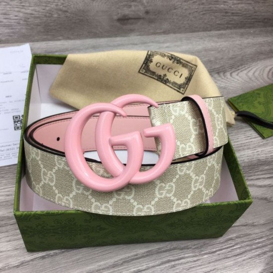 Replica Cintura larga Gucci GG Marmont 400593 40mm Rosa