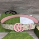 Replica Cintura larga Gucci GG Marmont 400593 40mm Rosa